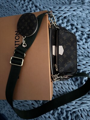 Louis Vuitton multi pochette accessories Khaki Original With Box