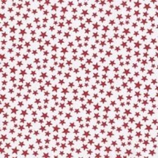 PATRIOTIC 1 2 3 STARS RED/WHITE Cotton Print by TC Studio BTY