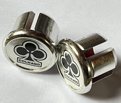 2x tappi manubrio handlebar caps COLNAGO bici corsa road NOS EROICA cromati - Foto 5 di 15