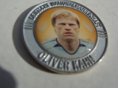 Pin Chip Münze OLIVER Olie KAHN silberfarben FCB FC Bayern München Fußball DFB 