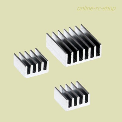 Raspberry PI  Model B+ 2 + 3 Kühlkörperset Kühlkörper Kühler Set auch für A+B 
