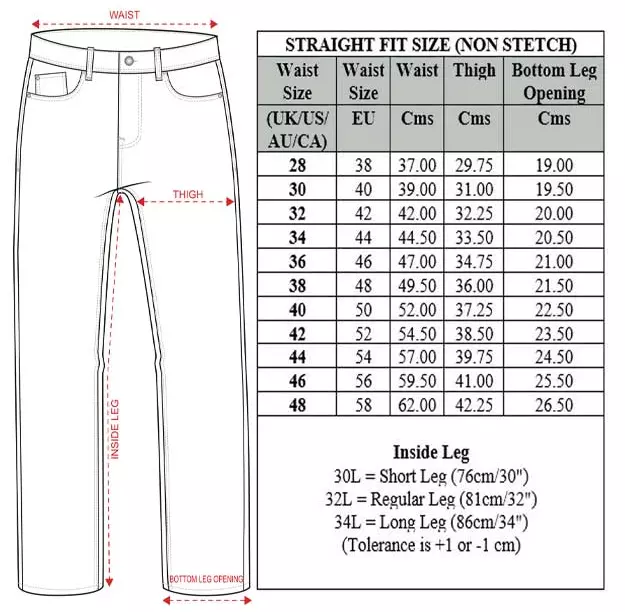 Pants size 32 cheap us to eu