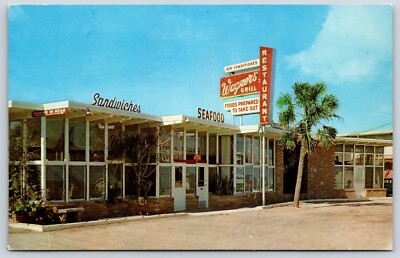 Wagners' Grill Daytona Beach Florida Postcard