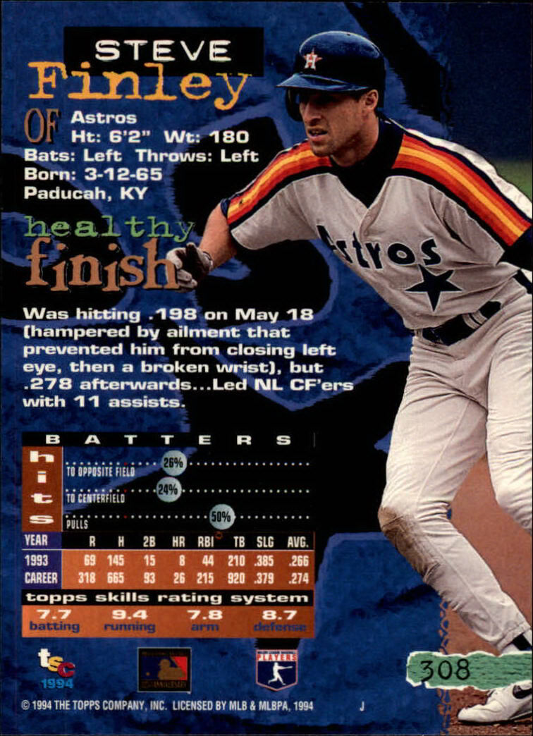 1994 Stadium Club #308 Steve Finley - NM | eBay