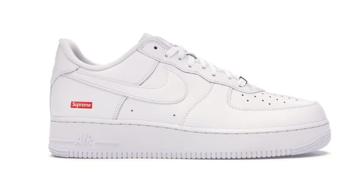 Baskets blanches Nike Air Force 1 Low Supreme, CU9225 100