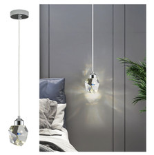Crystal Ceiling Light LED Pendant Hanging Light For Home 3-colors RRP £46
