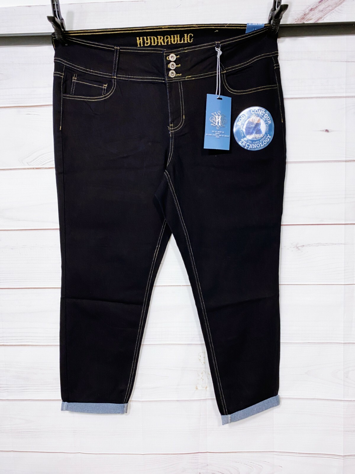 Hydraulic Womens Nolita MidRise Curvy Ankle Skinny Jeans Size 22W Navy