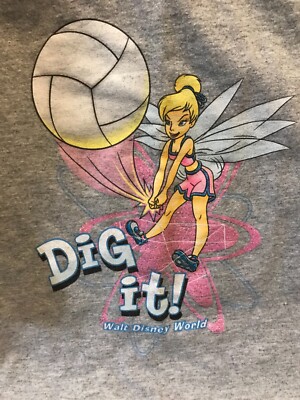 Vintage Disney Tinkerbell Dig-It T-Shirt Size Small NWOT