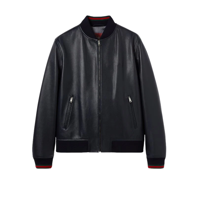 Gucci Leather Outer Shell Blue Coats, Jackets & Vests for Men for