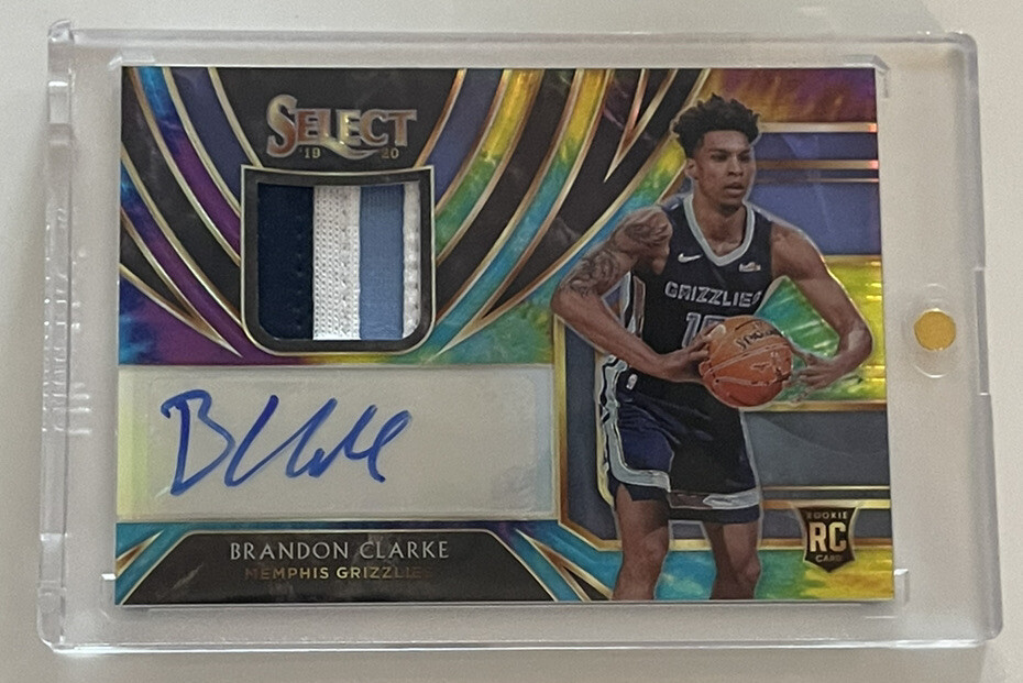 2019-20 Panini Select Brandon Clarke RPA 17 /25 Tie Dye SSP Grizzlies 📈🔥