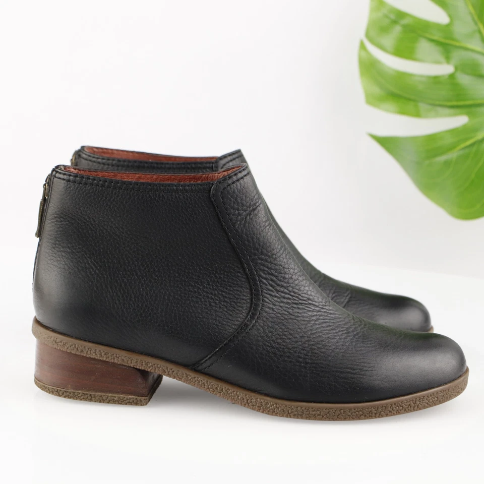 Bota Dansko Becki para Mujer Talla 41 10 Botín de Cuero Negro Tacón Bloque Cómoda Informal Foto 3 de 4