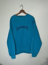 Men’s XL Vintage 90’s Levi’s Levi Strauss & Co Crewneck Made in USA Teal/Purple