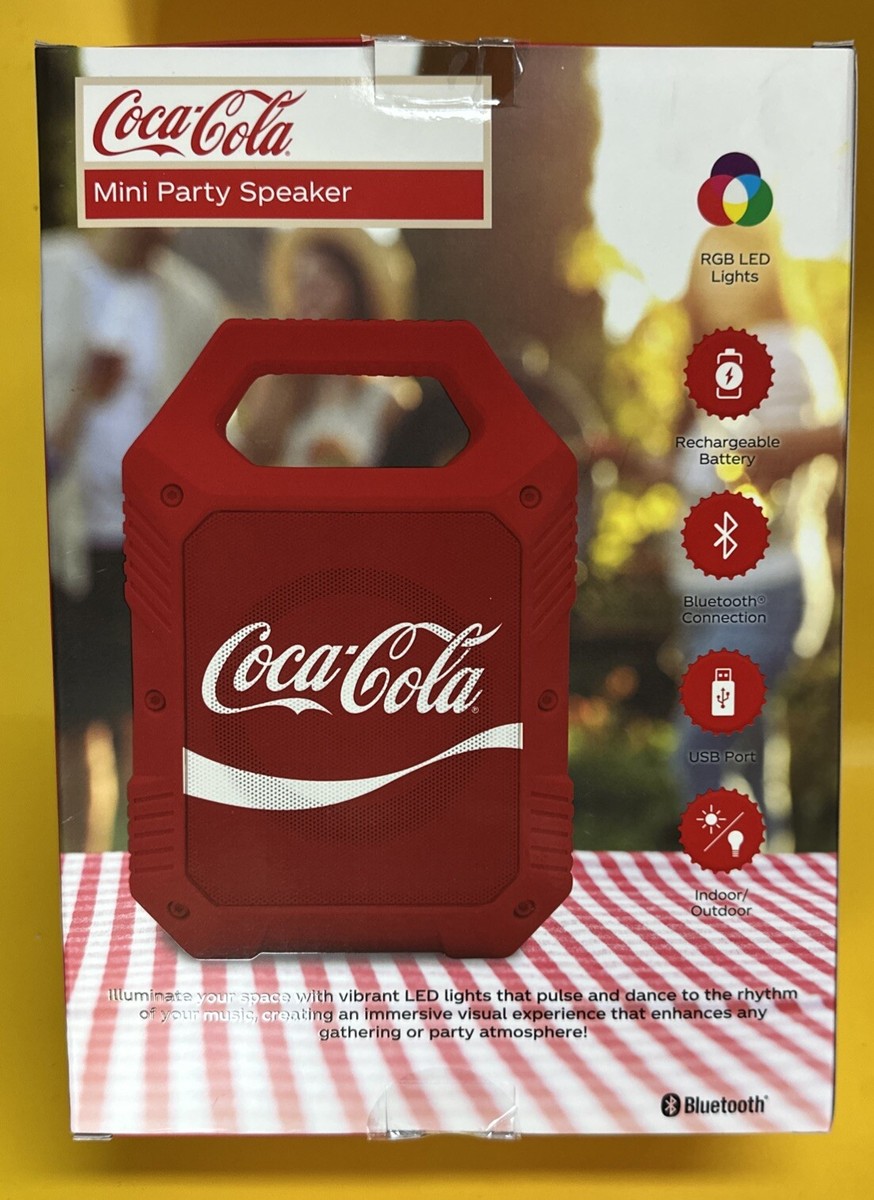 Coca Cola Mini Party Wireless Bluetooth Speaker Red/White