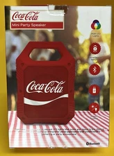 Coca Cola Mini Party Wireless Bluetooth Speaker Red/White - Rechargeable RGB LED