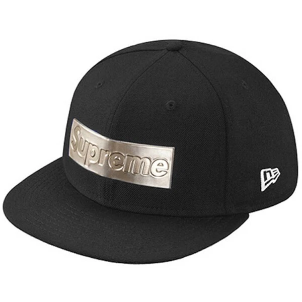 Chapeau noir Supreme Metallic Box Logo New Era 7 (3/8)