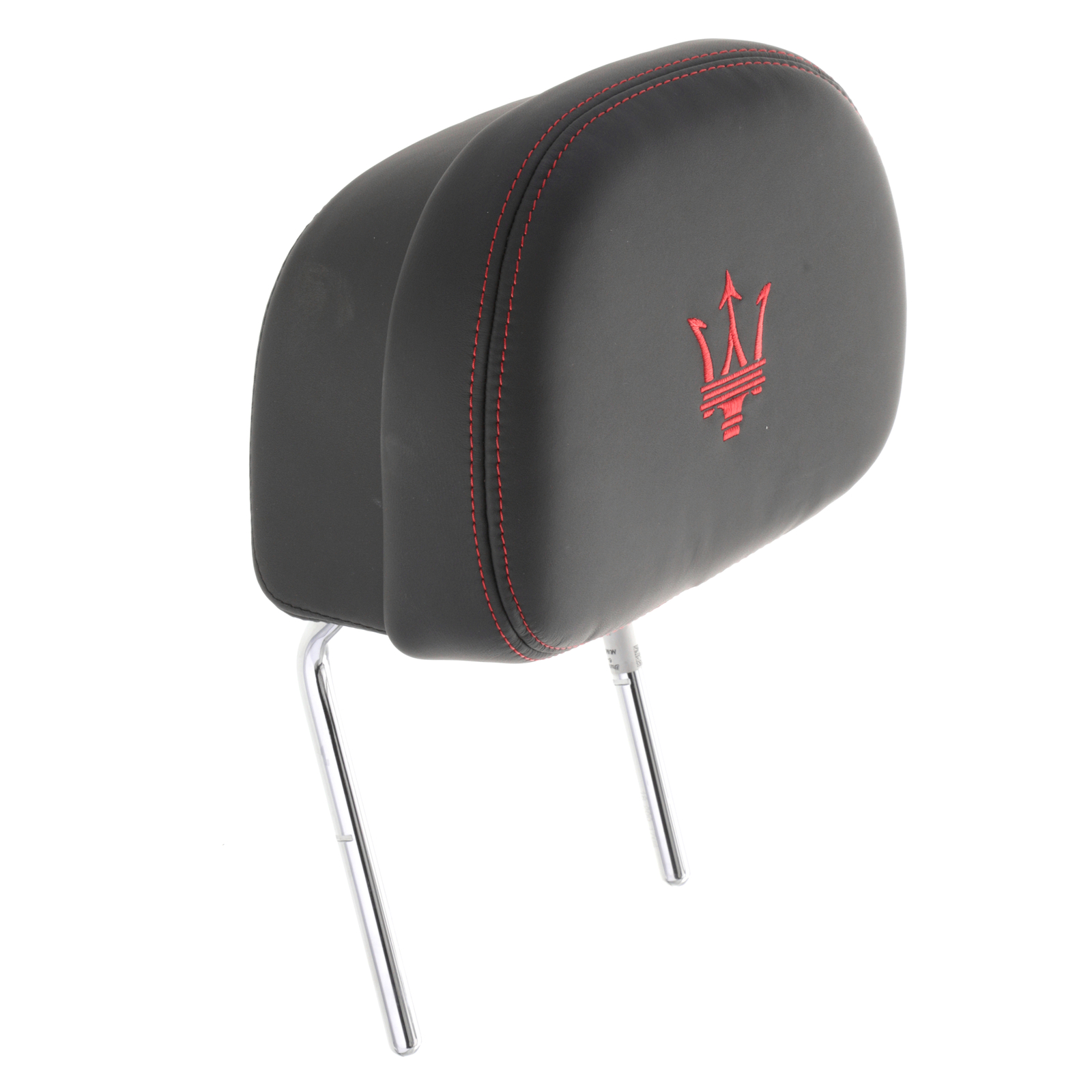 GENUINE MASERATI Complete Front Headrest Assembly Black Leather 673009512