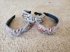 Designer Head Bands Set of 3  Woven w/Gold Lurex Thread E