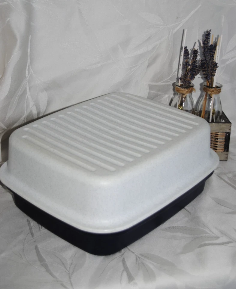 🌟TUPPERWARE Boite à pain Biscotte Viande Gateau Ancien Vintage 31 x 26 Cm TTBE - Photo 4/4