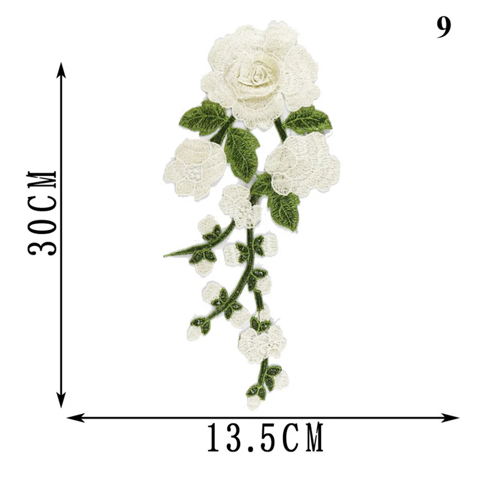 Blossom Flower Clothing Embroidery Patch Sticker Applique Clothes Decoration❤ - Image 3 of 4