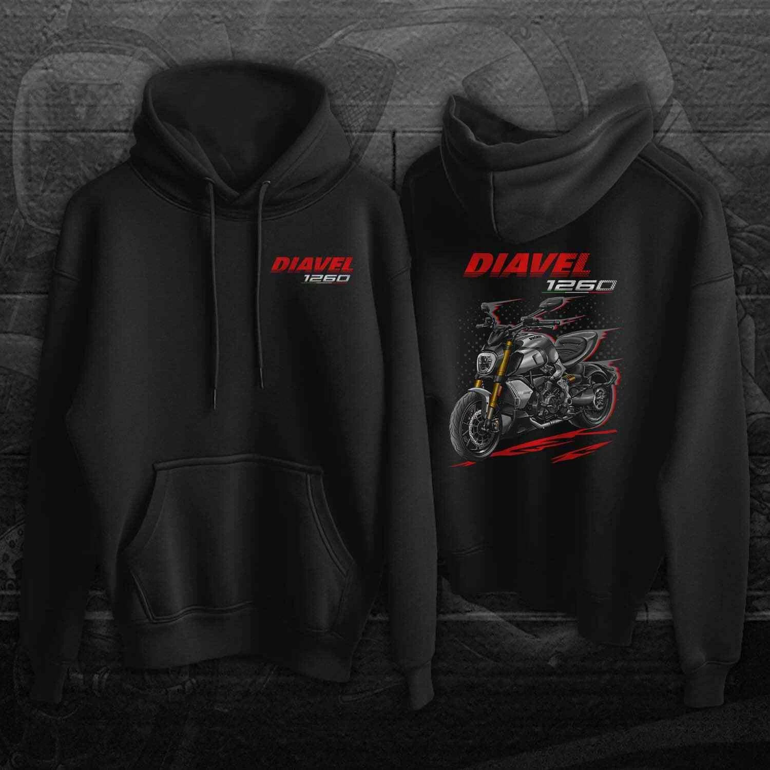 Ducati Diavel 1260 Motorcycle Hoodie - Sweatshirt for Bikers
