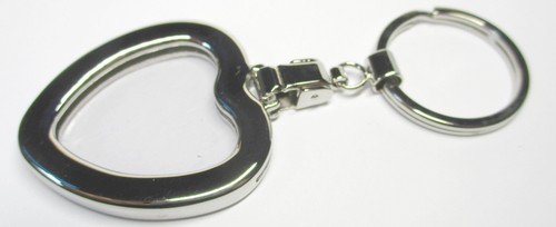 Schlüsselanhänger Herz aus Metall für ihr individuelles Foto - Bild 2 von 7