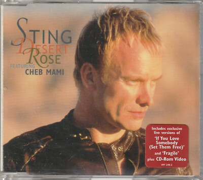 STING feat. Cheb Mami - Desert Rose - 1999 Enhanced CD Single  *FREE UK POSTAGE*