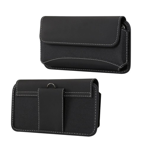 for Motorola Moto X40 (2022) Belt Case Cover Horizontal Leather & Nylon - Picture 2 of 6