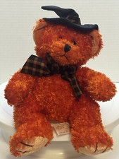 Halloween Teddy Bear Plush 6 Inch Hocus Russ Berrie Stuffed Animal Witch Hat