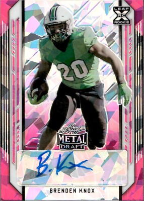 Brenden Knox - Auto - 2021 Leaf Metal Draft - Numbered /15 - Rookie