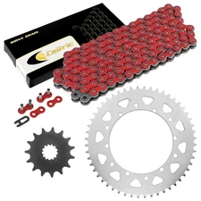 Red Drive Chain And Sprocket Kit for Yamaha Tt500 1976-1981
