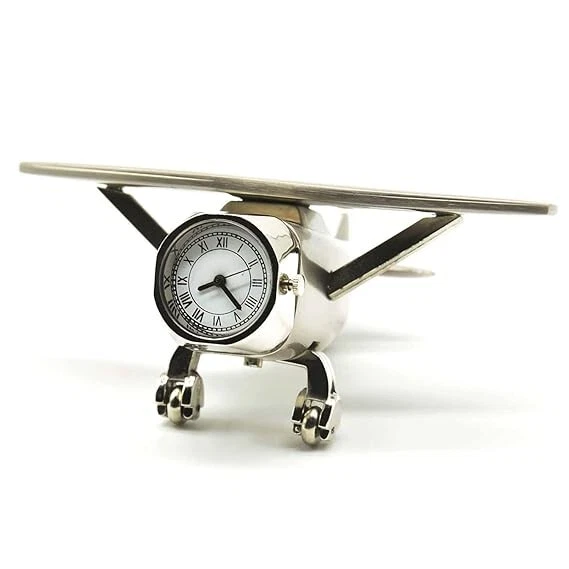 Orologio da tavolo in miniatura per aeroplano, elegante orologio da scrivania... - Immagine 2 di 4
