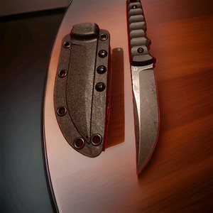 Fixed Blade Knife Razor Sharp Carbon Steel G10 Handle Kydex Sheath Ex Condition 