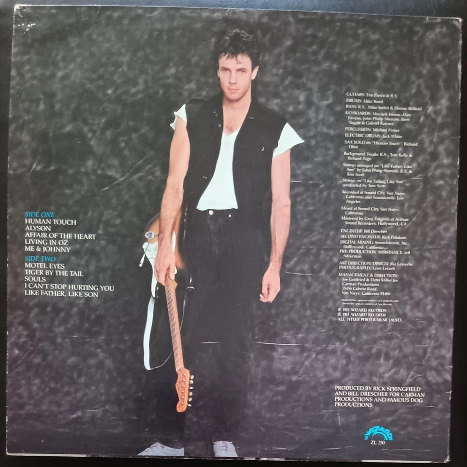 Rick Springfield ‎– Living In Oz - 1983 LP record VG+, cover VG, minor warp - Image 2 of 3