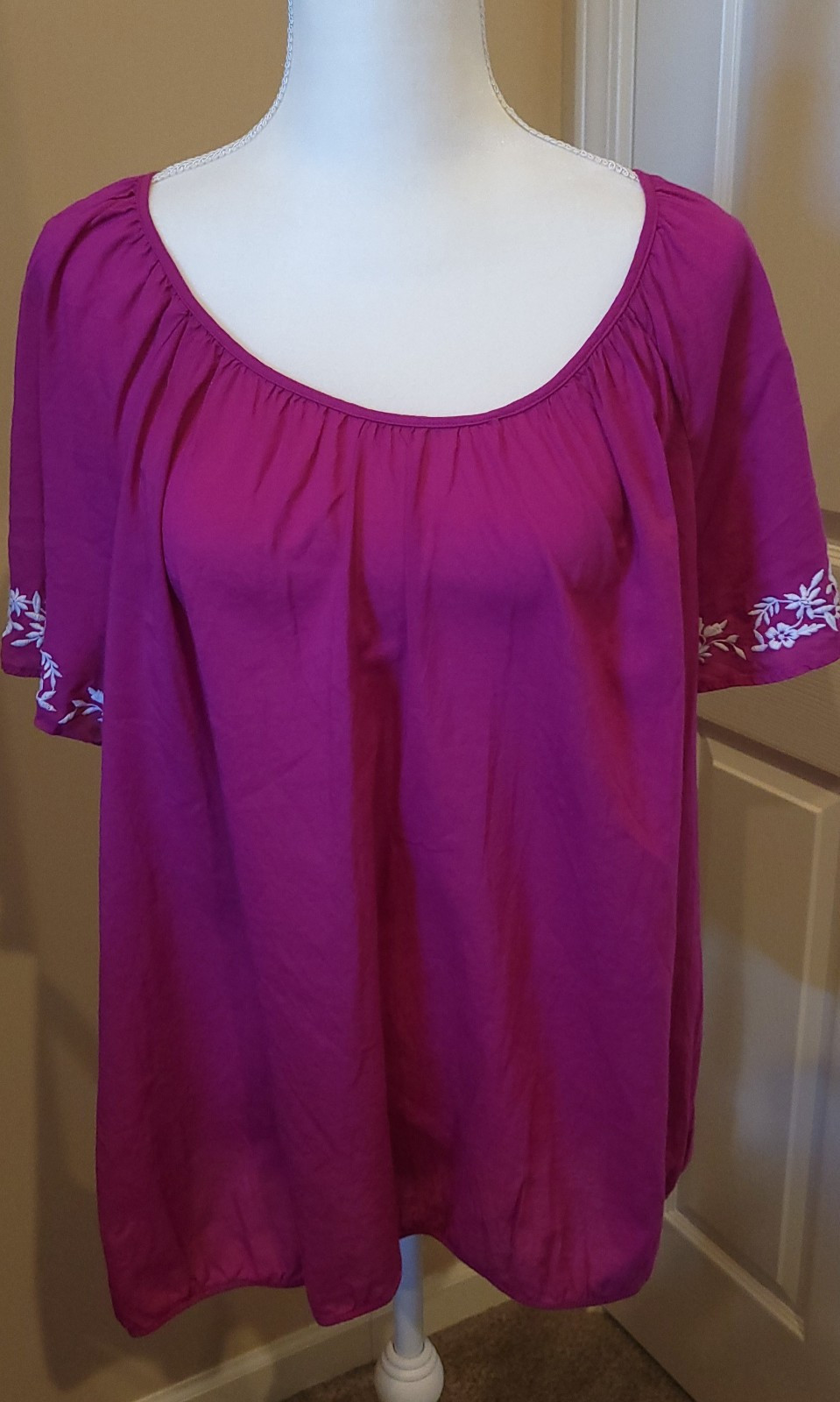 Womens Plus PINK Shirt/Top, 3X, ST. JOHNS BAY, SPRING & SUMMER LIGHTWEIGHT