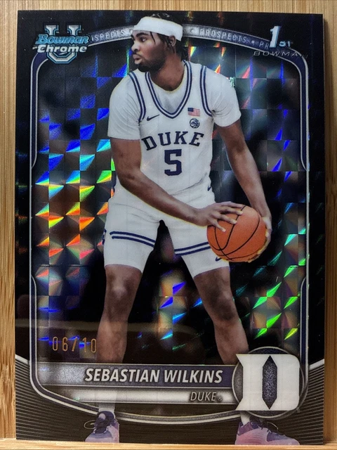Sebastian Wilkins 2025-26 Bowman - 1st Chrome Black Geometric /10 - Duke #BCP-99