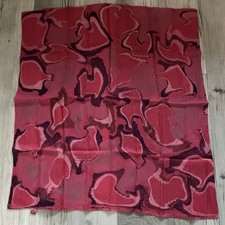 Vtg Happiness 100 Pure Silk Scarf Pink Multicolored