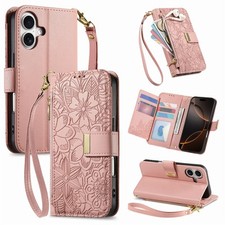 Flip Printing Leather Wallet Case with Lanyard For iPhone 17 16 Pro Max 15 14 13