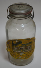 Liggett's Fruits Fruit Pudding Sundae 1/2 Gallon Jar w Label United Drug Boston