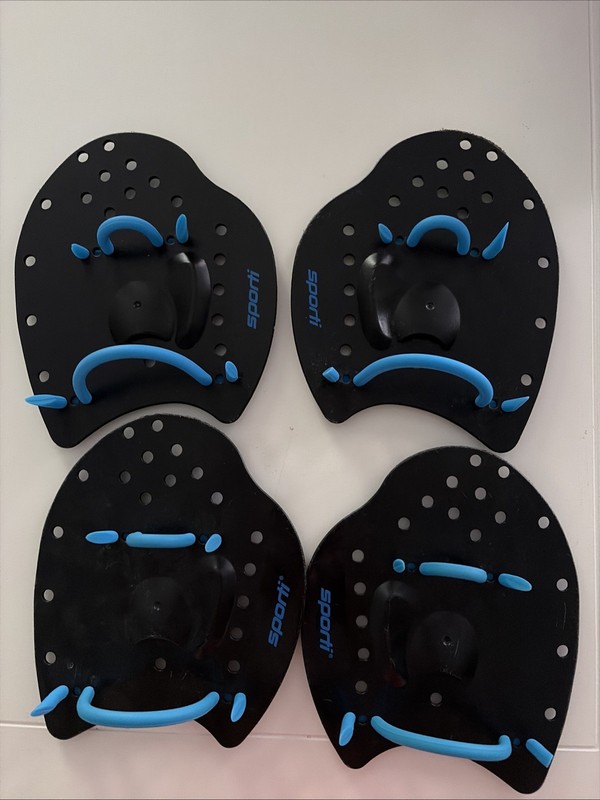 Two pairs of Sporti Swim Paddles Sizes Small and Medium