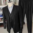 New Vintage 3 Piece Suit 42r Slim Fit 36xunfinshed Inseam Sharkskin 24 inch Arms