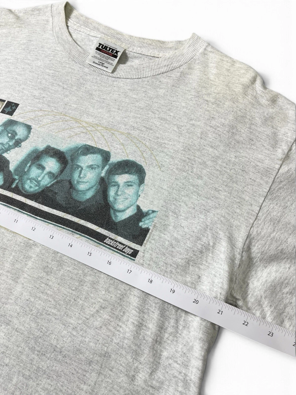 Vintage 1998 Backstreet Boys Concert T Shirt Tultex Heather Grey Mens Size Large - product detail image 7