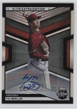 2023 Panini Elite Extra Edition Signatures Yu-Min Lin #120 Auto 00ht