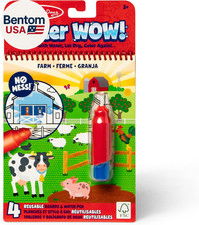 Water Wow! Mess Free Coloring Book, Reusable Water-Reveal Activity Pad, on the F