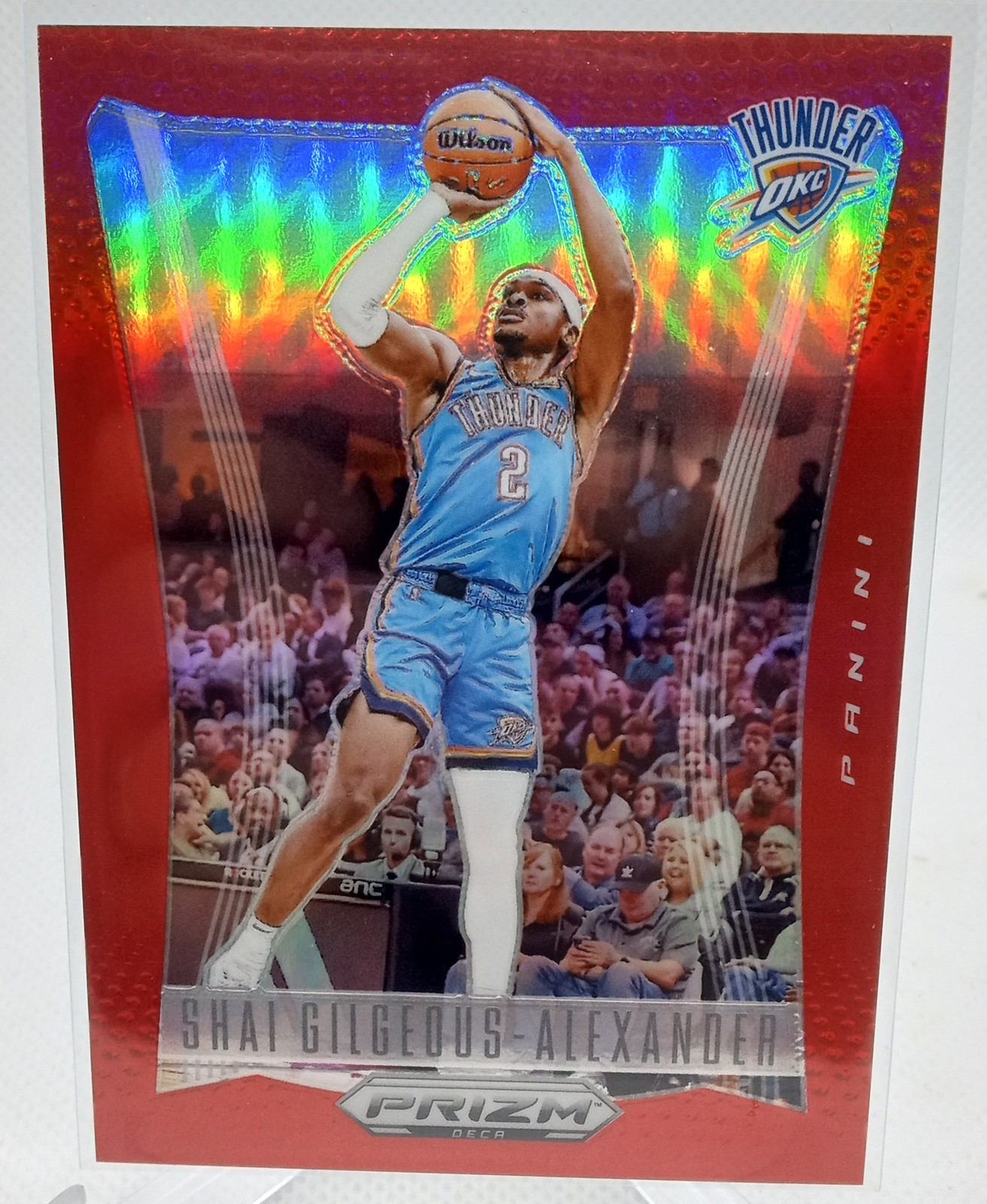 2023-24 Panini Prizm Deca #110 Shai Gilgeous-Alexander Prizms Red #/199