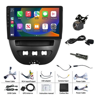 4+64G For Toyota Aygo Peugeot 107 Citroen C1 05-14 Carplay Android15 Car Radio