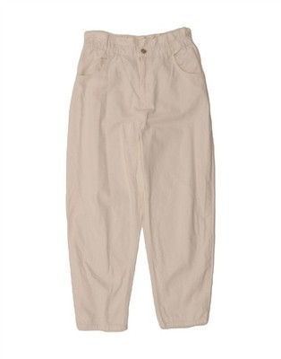 ZARA Damen Tapered Freizeit Hose Große W32 L27 Weiß Baumwolle DE09
