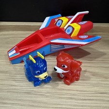 Paw Patrol Mighty Super Pups Mini Jet Playset Vehicle Plane Marshall  Chase Toy