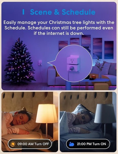 Alternate view of Smart Plug Mini, 15a Reliable Wi-fi, Support Apple Homekit, Siri, Alexa, Ec...