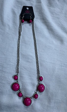 Paparazzi Silver Tone Cable Chain Statement N...