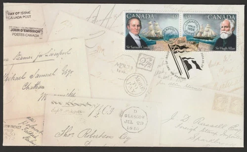 CANADA 2004 PIONEERS OF TRANSATLANTIC MAIL SERVICE FIRST DAY COVER !! M26